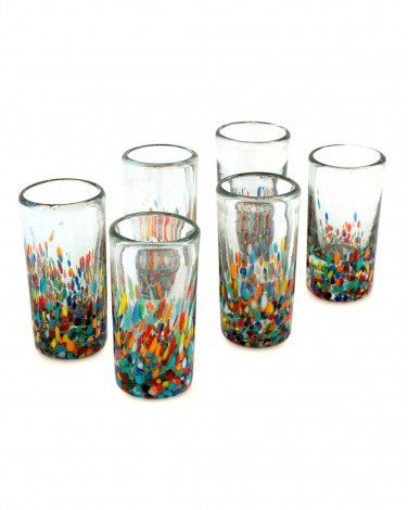 Carnival Hand-Blown Tequila Shot Glasses 